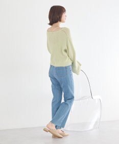 earth music&ecology 【予約】リブクロップドカーディガン