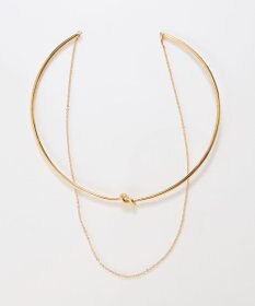 Phoebe ノットラインレイヤードチョーカー　ゴールド/ネックレス/ネックカフ/36cm