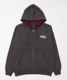 WEGO 【ユニセックス着用ITEM/MLサイズ展開】チェックZIPパーカー