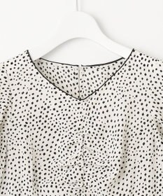 Feroux 【洗える】ショルダーオープンドット ワンピース