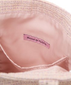 Maison de FLEUR ツイードブランドロゴ刺繍トートバッグ