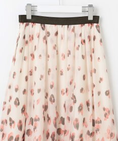 自由区 L 【洗える】グラデーションペタルプリント スカート