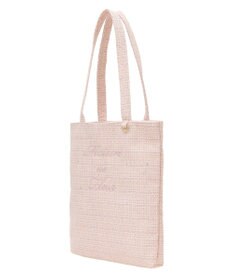 Maison de FLEUR ツイードブランドロゴ刺繍トートバッグ
