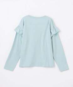 ANY KIDS 【綿100％】肩フリル ガーリープリント 長袖Tシャツ