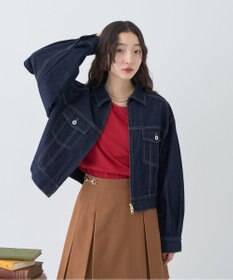 earth music&ecology ショートジップデニムジャケット