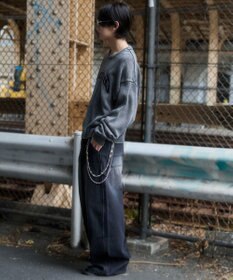 WEGO ブリーチニットグラフィックプルオーバー