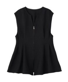 AMERICAN HOLIC 【イージーケア】リネンライクペプラムベスト