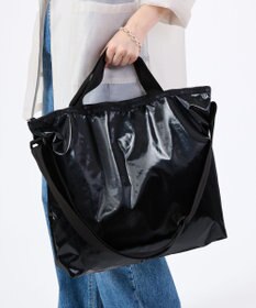 LeSportsac DELUXE ZIPTOP TOTE/ブラックシャイン
