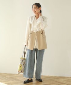 Green Parks デニムタックワイドパンツ