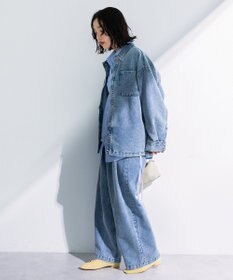 Green Parks デニムタックワイドパンツ