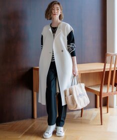 23区 L 【WEB限定カラーあり/洗える】ウーステッドウール ワイドシルエット ニット