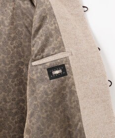 JOSEPH ABBOUD 【尾州産カシミヤブレンド×アルパカ混素材】カシミヤブレンドアルパカヘリンボン ダッフルコート