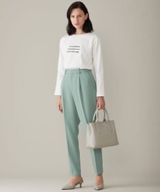 自由区 【セットアップ対応・洗える】トリアセダブルクロステーパード パンツ