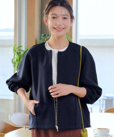 Tiaclasse ダンボールポンチノーカラーブルゾン