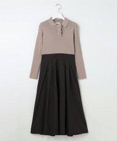 Feroux 襟付きドッキング ワンピース