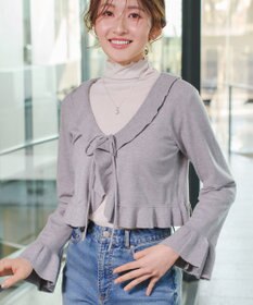 Tiaclasse フリルリボンカーディガン