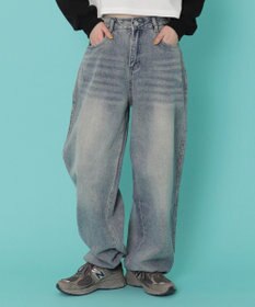 WEGO バックポケットロゴバギーデニム