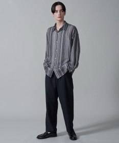 WEGO ストライプメッシュBIGシャツ（LS）