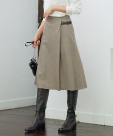 J.PRESS LADIES T/R/Wグレンチェック スカート