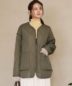 23区 【SLOW/一部店舗限定】中綿 パデットアウター カーキ系