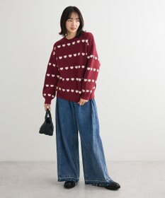 Green Parks ・ｓｗｉｎｇ　ｂｙ　ハートジャカードクルーニット