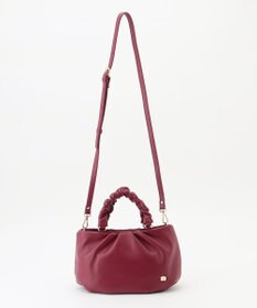 LA BAGAGERIE シープレザー ギャザーハンドル2wayラウンドトートバッグ