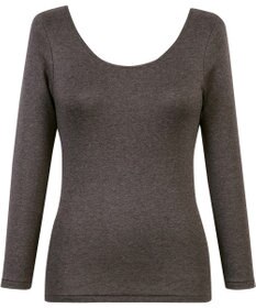 Wing あったかインナー 綿混 裏起毛 よく伸びる素材 【ラクのびサーモ】 8分袖 長袖 秋 冬 EL6813 ウイング／ワコール