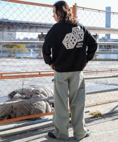 WEGO ハーフジップロゴプルオーバー