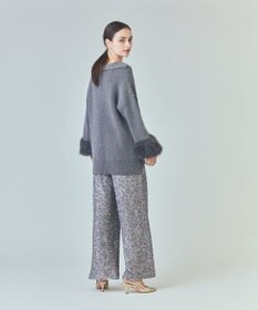 GRACE CONTINENTAL フェザースリーブニットトップ