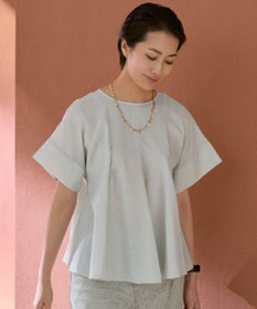 自由区 L 【カタログ掲載】ブライトシアーシャンブレー ブラウス