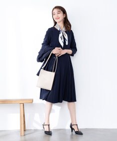 Tiaclasse L 【ダブルクロス】【洗える】ラインワンピース