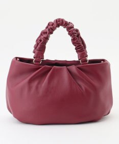 LA BAGAGERIE シープレザー ギャザーハンドル2wayラウンドトートバッグ