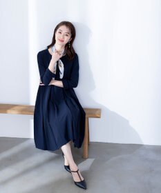 Tiaclasse L 【ダブルクロス】【洗える】ラインワンピース