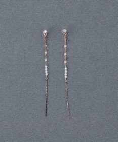 Phoebe 〈金属アレルギー対応〉ルミナスビジューセラミックポストピアス 揺れピアス/パール