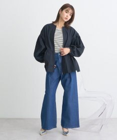 earth music&ecology 撥水ペプラムジップブルゾン