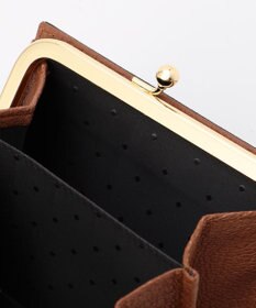 UNBILLION ペルケ perche トリミング配色外ガマ二つ折り財布