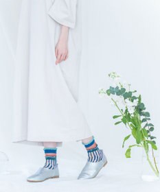 COQ サラサラ シアーストライプソックス