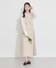 earth music&ecology サイドプリーツジレンチ