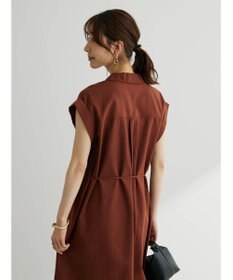 Green Parks 綿麻混開襟ワンピース