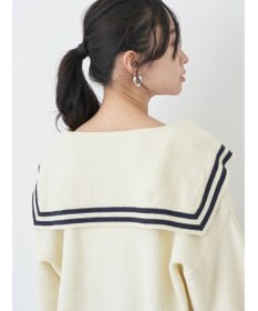 earth music&ecology セーラーニットカーディガン