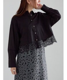 Te chichi スカラップレース切替シャツブラウス