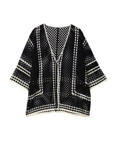 AMERICAN HOLIC クロシェ半袖カーディガン