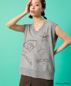 Green Parks ＴＯＹ　ＳＴＯＲＹ　／　刺繍Ｖネックニットベスト