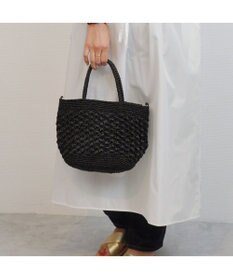 UNBILLION cachecache 柄編みメタリックヤーン2wayミニトート