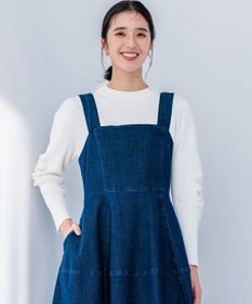 組曲 L Elena フリルスリーブ ニットプルオーバー