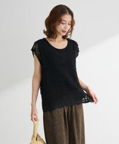 Green Parks ＳＥＴ２点クロシェプルオーバー＋タンクトップ