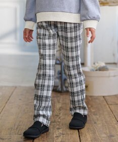 組曲 KIDS 【150-160㎝】シャギーチェック パンツ