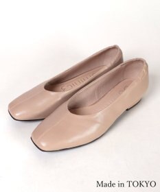 Dominic3 シープレザー バックゴムソフトパンプス