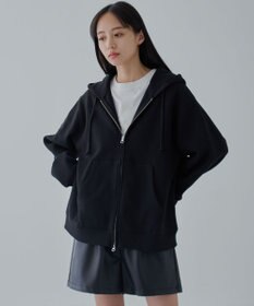 WEGO 【ユニセックス着用ITEM/SMLサイズ展開】リラックスフィットダブルZIPパーカー