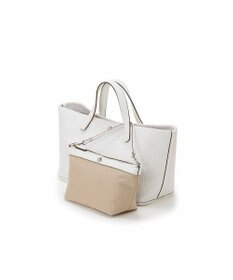 TOPKAPI 【Breath TOPKAPI】ワイド トート レザーハンドル カゴバッグ / ポーチ付き